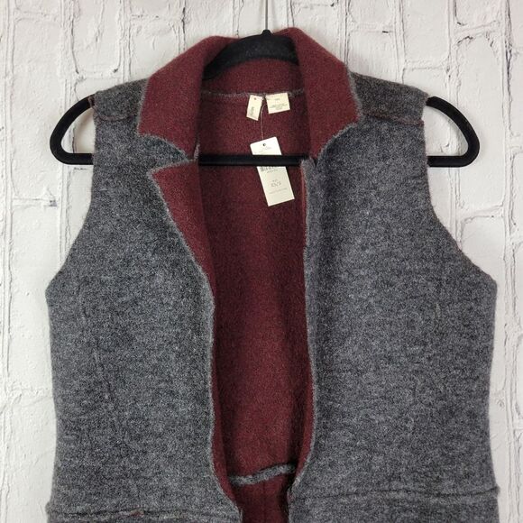 Anthropologie Moth Morris wool blend open front duster sleeveless sweater vest - Picture 6 of 11